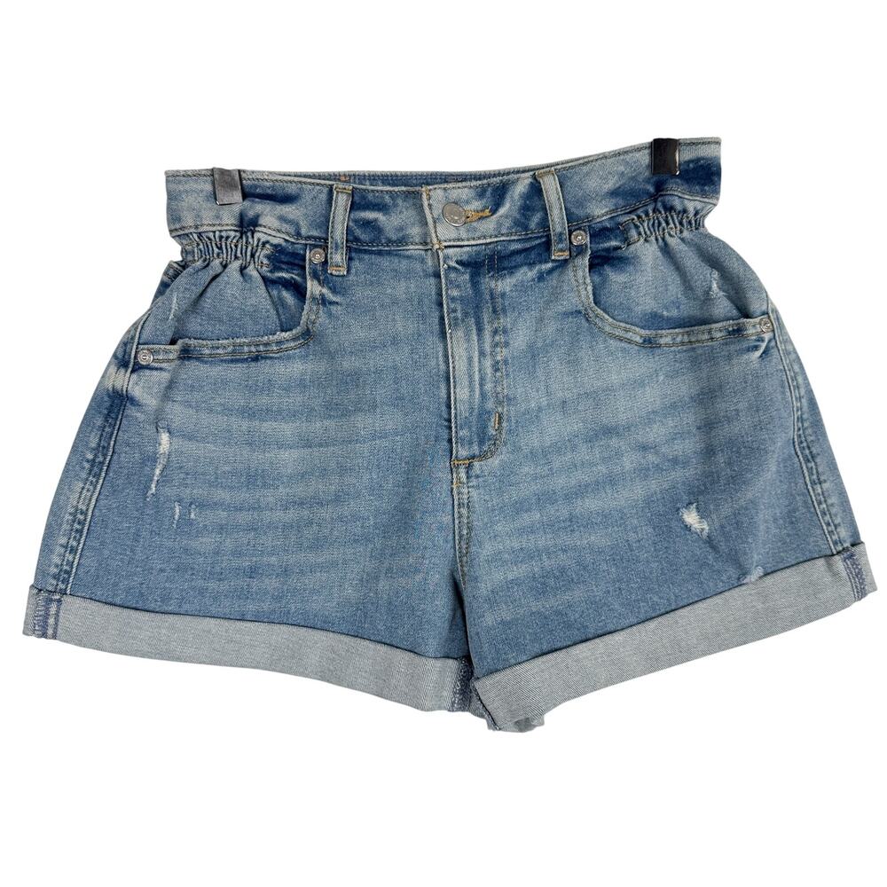 New Blue Thread TRIBAL Brooks Girlfriend Wide Leg Denim Shorts High Rise - 2